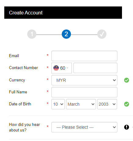 fill up the login details 2